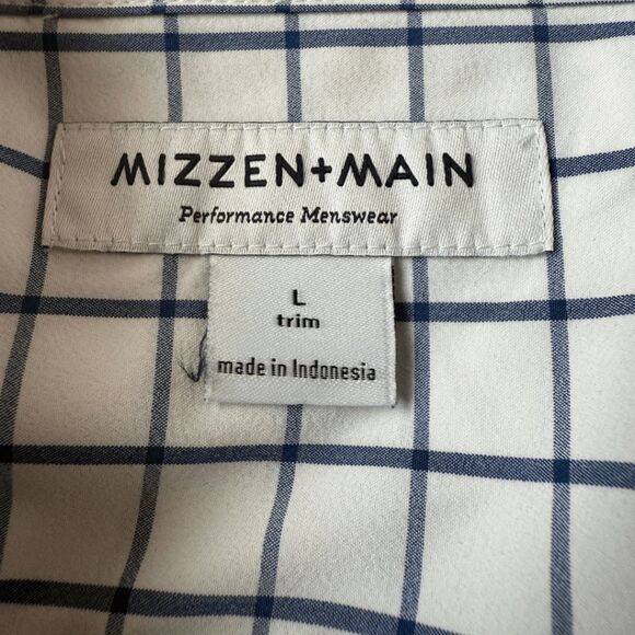 Mizzen + Main Men's Leeward Performance Button Up Shirt White Size Large Trim - Picture 4 of 8